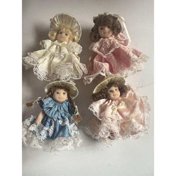 Cameo Kids Collection Porcelain‎ Mini Southern Belles- Lot Of 4 ~￼ Poseable - Picture 1 of 16